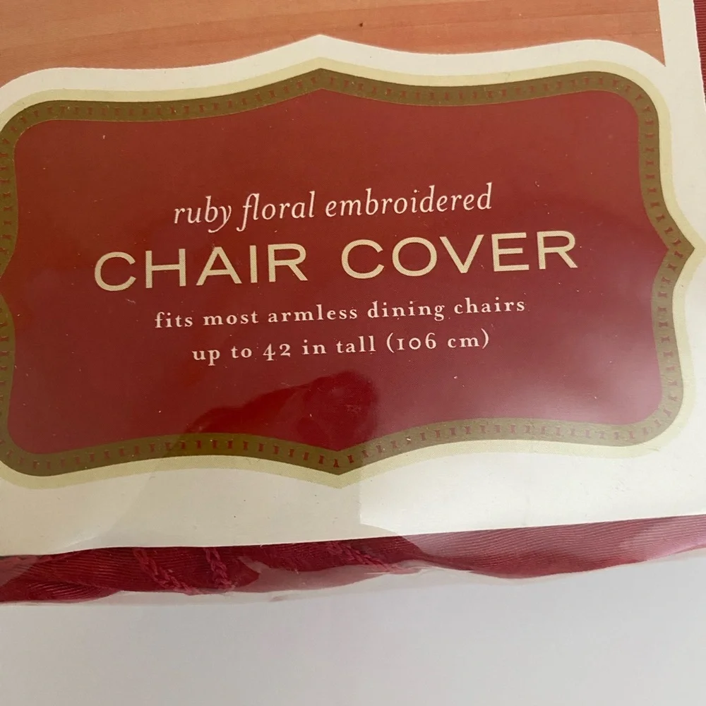 NEW Ruby Floral Embroidered Chair Cover Boho Chic Home Decor Accent Cottagecore